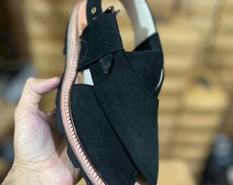Peshawari Chappal de cuero hecho a mano: sandalias tradicionales para hombre