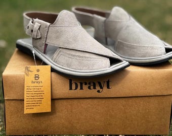 Peshawari Chappal de cuero hecho a mano: sandalias tradicionales para hombre