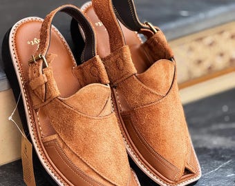 Handmade Leather Peshawari Sandals: Traditional Men's Footwear