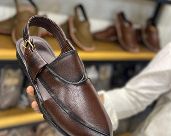 Cultural Handmade Peshawari Chappal, Men's Traditional Sandals, Gift for Him, Authentic Footwear