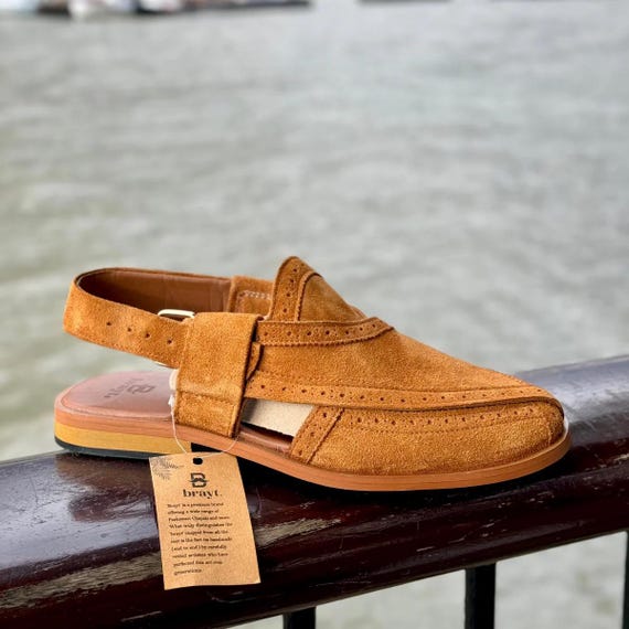 Handmade Leather Peshawari Sandals: Traditional Men's Footwear