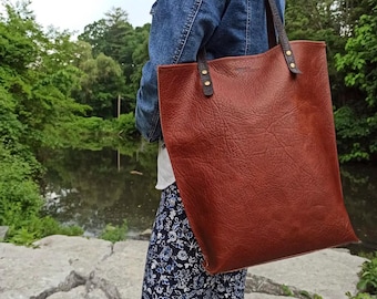 Italian Handmade Leather Tote  Handbag,
