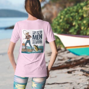 Lustiges Fischen-T-Shirt für Frauen, Unisex-T-Shirt aus schwerer Baumwolle, Geschenke für Fischer, humorvolle Sommerkleidung, lässiges T-Shirt für Fischliebhaber