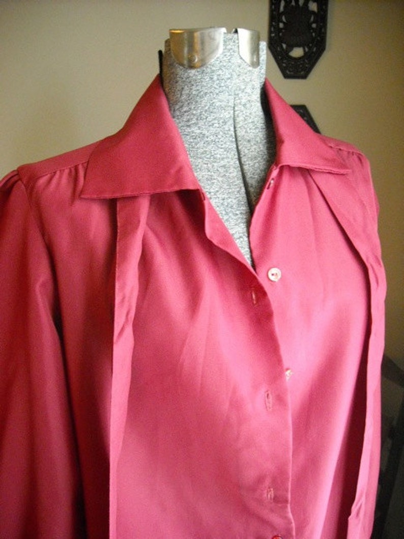 Secretary Blouse Cranberry Berry Necktie Sears The Fashion Place Size 14