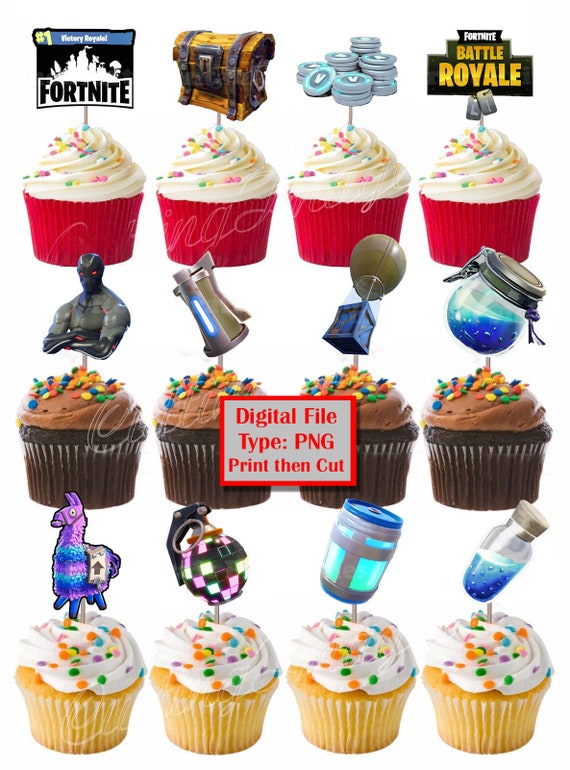 Free Printable Fortnite Cupcake Toppers Birthday Buzzin - 