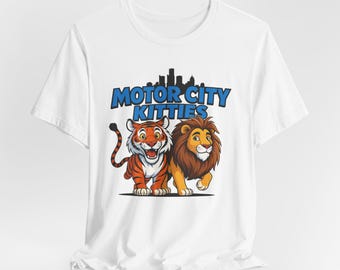 Camiseta Motor City Kitties, Camiseta gráfica Detroit Lions Tigers
