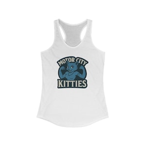 Detroit Lions fans Womens Ideal Racerback Tank Top, Activewear for Football Games, Workout Clothes