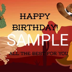 Western Birthday Card