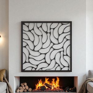 Organic Wall Panel SVG – Modern Geometric Laser Cut Design for CNC, Glowforge & Laser – Digital Screen Divider DXF File”