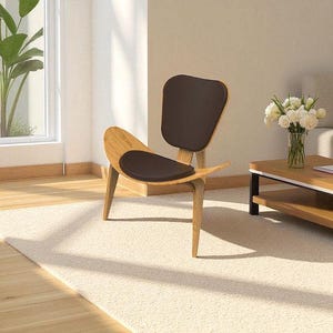 Moderner, ergonomischer, Lounge Chair, CNC Schnittdatei, DXF, Laserschnitt, Holz, digitaler Möbelplan, DIY-Projekte