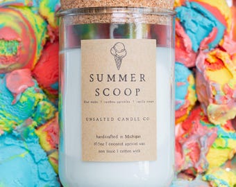 Summer Scoop Candle | Inspired by Michigan's Iconic Superman Ice Cream | Michigan Summer Scent