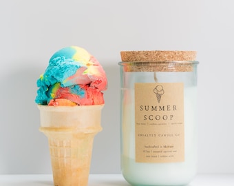 Summer Scoop Candle | Inspired by Michigan's Iconic Superman Ice Cream | Michigan Summer Scent