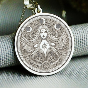 Lilith Necklace Feminine Power Amulet – Dark Goddess Pendant, Occult Protection Jewelry, Empowerment Gift for Her, Mystic Talisman