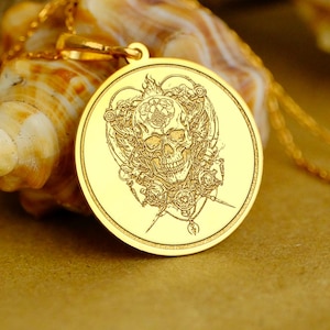 Skull Necklace – Gothic Punk Pendant, Biker Jewelry for Men & Women, Edgy Alternative Fashion Gift