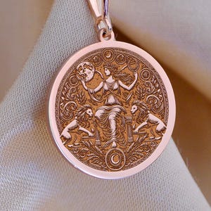 Rhea Greek Goddess Necklace: 14K Gold or Sterling Silver Mythology Pendant