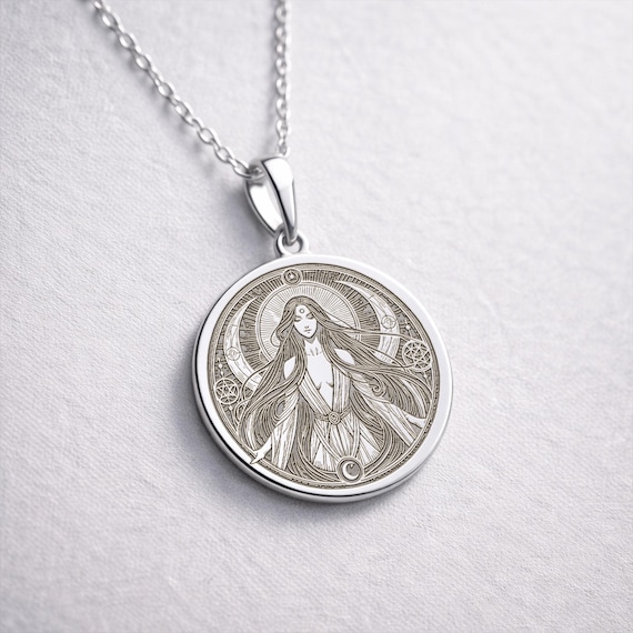 Lilith Necklace, Dark Feminine Pendant, Goddess Jewelry, Occult Necklace, Witchy Gothic Gift for Her