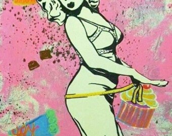 A Little Extra 18inx24in painting on canvas