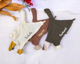Douillette personnalisée avec nom de bébé brodé, couverture personnalisée pour animaux, cadeau de baby shower en coton doux, couverture pour chambre de bébé nouveau-né garçons filles