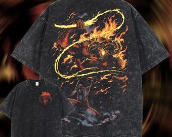 Balrog Vintage Washed Shirt Fantasy Shirt, Movie Fan Gift