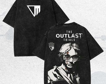 Camisa lavada vintage del juego de terror The Outlast Trials