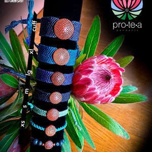 Protea Pod Guardian Bracelet - Protea Flower of Life Seed Natural Jewelry - Sacred Geometry - Micro Macrame - Beaded - Wearable Art