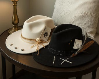 Suede Fedora Hat – Unisex Panama Jazz Style with Feather