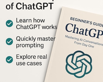 Guia para iniciantes no eBook ChatGPT • 10 páginas de dicas de prompt de IA, casos de uso + modelos • Comece a usar o ChatGPT para trabalho, vida e aprendizado