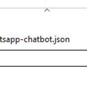 K&ouml;nnte beinhalten: Ein Screenshot eines Computer-Dateiverzeichnisses. Das Verzeichnis zeigt eine Datei namens "building-your-first-whatsapp-chatbot.json" und eine PDF-Datei mit der Bezeichnung "Instructions". Die Dateien werden in einem wei&szlig;en Fenster angezeigt.