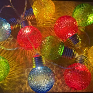 Multicolour Bulb String Lights - 10 LEDS