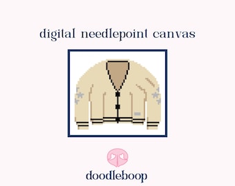 Original Cardigan | Digital Needlepoint Chart