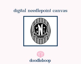 Wednesday Crest | Digital Needlepoint Chart
