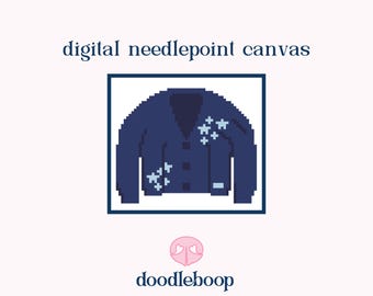 Midnight Cardigan | Digital Needlepoint Chart