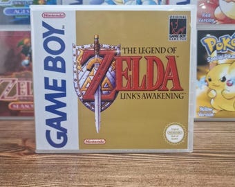 The Legend Of Zelda Link's Awakening - Replacement Clear Plastic Game Case / Box For Nintendo Gameboy (No Game Or Manual Included)