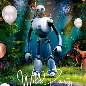 The Wild Robot Birthday Video Invitation: Canva Template (Digital Download