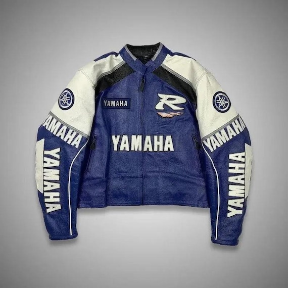 Custom Motogp Racing Leather Jacket Handmade, Vintage Yamaha