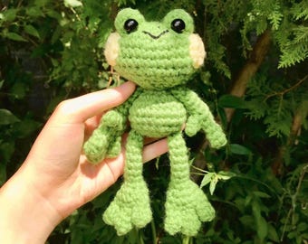 PATROON: haakpatroon Dewey the Frog - amigurumi knuffeldier (pdf-download)