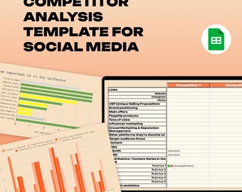 Plantilla de análisis de la competencia / Hoja de cálculo de Google para auditoría e investigación de redes sociales
