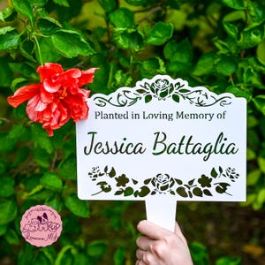 Custom Tree Memorial Stake, Personalized Grave Marker, Metal Name Plate, Remembrance Gift, Garden Sign, Memorial Marker, Outdoor Yard Stake