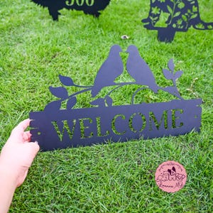 Personalisierte Metall Willkommensschild, Metall Veranda Wandkunst, Willkommensschild Haustür, Housewarming Geschenk, Türschild, Benutzerdefiniertes Zitat Zeichen, Hausschild