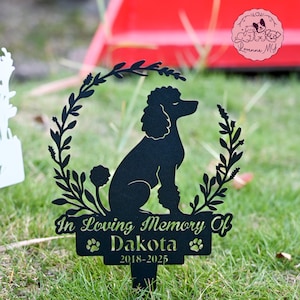 Personalized Pet Memorial Garden Stake: Custom Dog Grave Marker