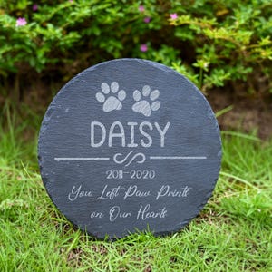 Custom Engraved Pet Memorial Garden Stone, Pet Memorial Stone, Personalized Dog Loss Tribute, Outdoor Pet Grave Marker, Pet Sympathy Gift