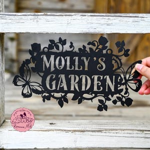 Personalized Metal Garden Sign: Custom Outdoor Wall Art
