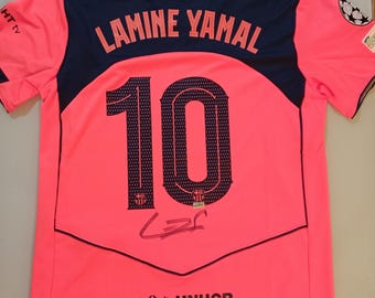 ラミーヌ・ヤマル選手直筆サイン入りバルセロナ25/26ユニフォーム
