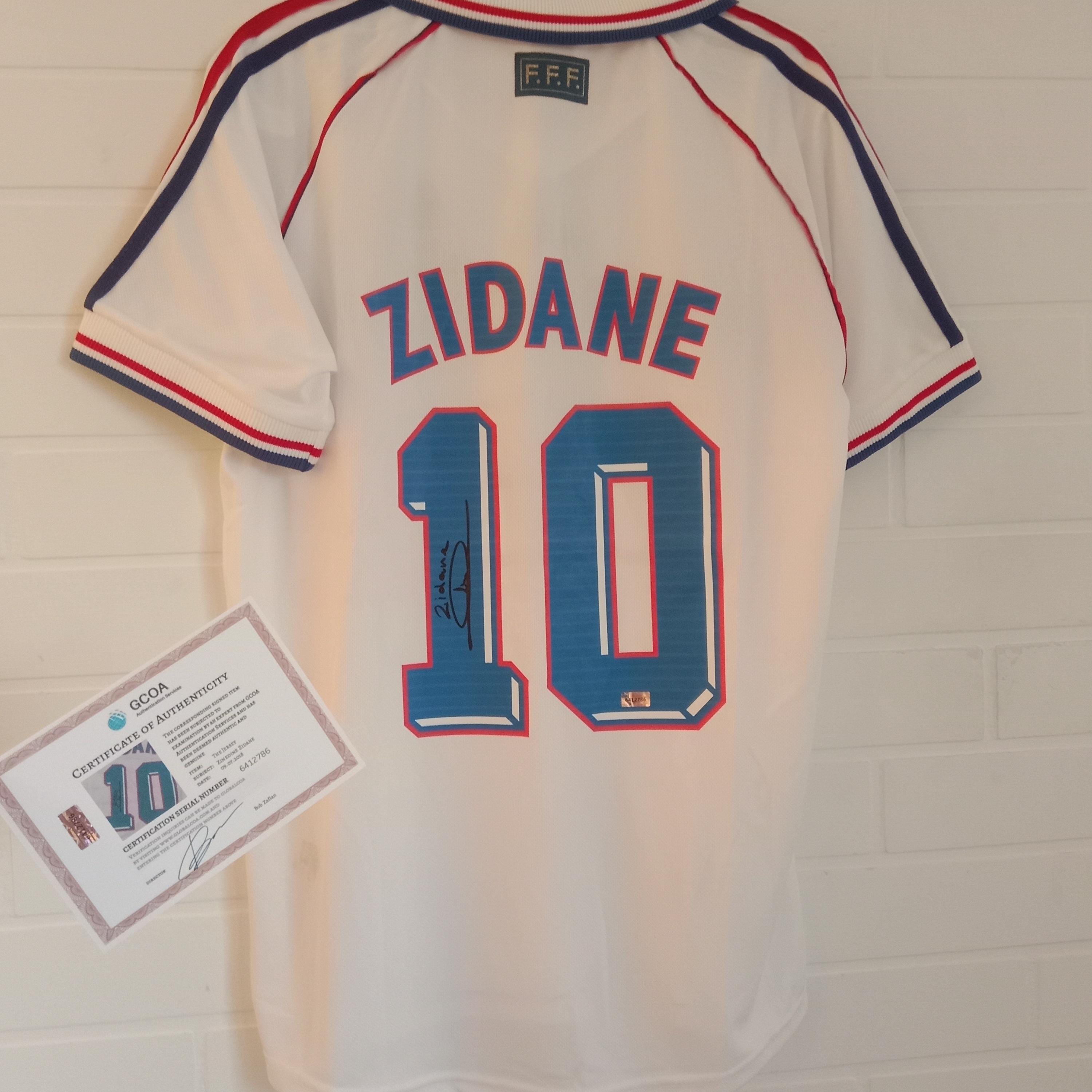 Gesigneerd shirt Zinedine Zidane - Frankrijk WK 1998