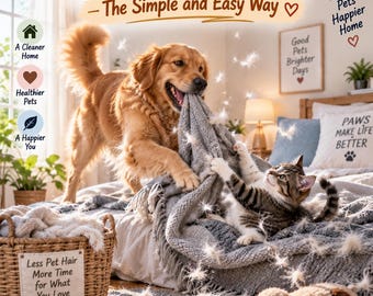 ペットの毛の除去ガイド – 犬と猫のための簡単な掃除のコツ（デジタルダウンロード）