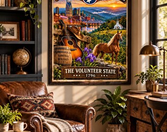 テネシー州の壁画、スモーキー山脈、カントリーミュージック、馬、アメリカーナ（デジタルダウンロード）