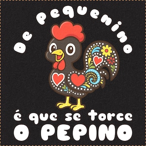 T-SHIRT Funny Portuguese | Barcelos Rooster Graphic Tee | Portugal Proverb Saying Shirt | Unique Portugal Culture Gift | Witty Folk Art