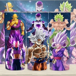 Goku Tumbler Wrap PNG: Dragon Ball Z Anime Design (Digital Download)