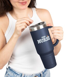 Nurse Travel Mug | Insulated 40oz Coffee Tumbler, Perfect Gift for Nurses, Healthcare Workers, Birthday, Nurse Appreciation, Pediatric Nurse