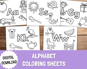 Alphabet Coloring Pages: Printable A-Z Activity Sheets (PDF Download)